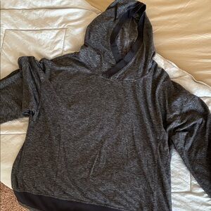 Gray Hooded performance sweatshirt